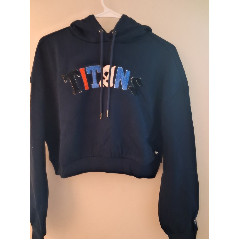 Women's Tennessee Titans The Wild Collective Women's Cropped Pullover Hoodie S - Picture 4 of 7